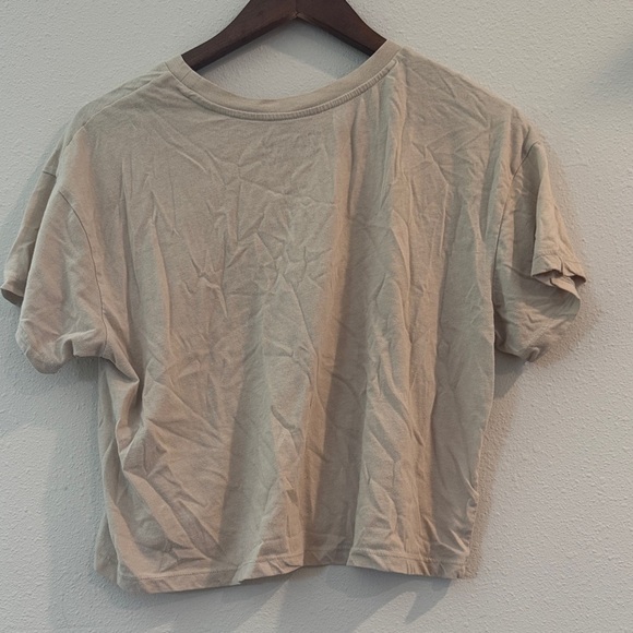 Yale Graphic Women's Tan Crop Top - Picture 2 of 3